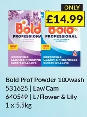 Bold - Prof Powder 100wash 531625 | Lav/Cam 640549 | L/Flower & Lily