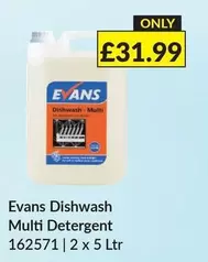 Evans - Dishwash Multi Detergent 162571 | 2 x 5 Ltr