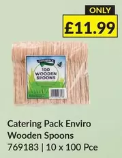 Enviro Wooden Spoons 769183 | 10 x 100 Pce