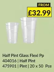 Half Pint Glass Flexi Pp 404016 | Half Pint 475901 | Pint