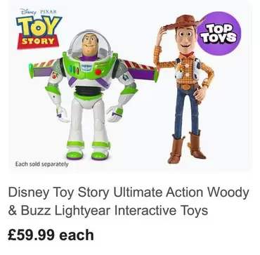 Disney - Ultimate Action Woody & Buzz Lightyear Interactive Toys