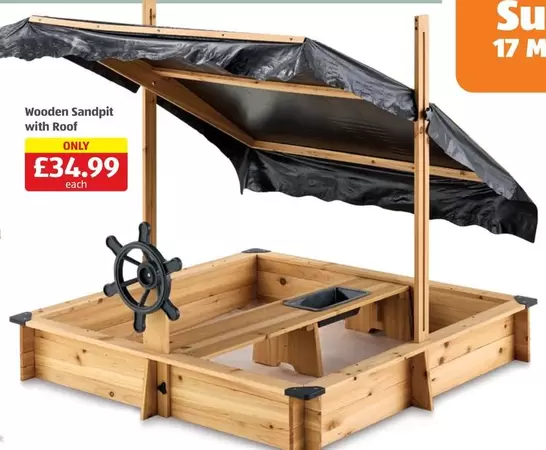 Wooden Sandpit with Roof