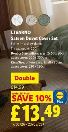 Livarno - Sateen Duvet Cover Set