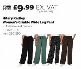 Radley - Women's Crinkle Wide Leg Pant Item 2901290