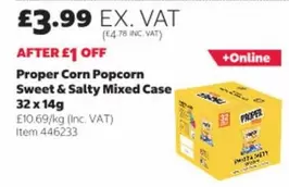 Sweet - Proper Corn Popcorn  & Salty Mixed Case 32 x 14g