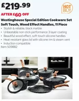 Special Edition Cookware Set Soft Touch, Wood Effect Handles, 11 Piece Item 509882