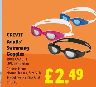 Crivit - Adults' Swimming Goggles