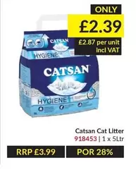 CAT - Catsan Cat Litter 918453 | 1 x 5Ltr