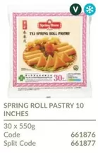 SPRING ROLL PASTRY 10 INCHES