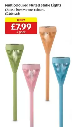 Multicoloured Fluted Stake Lights