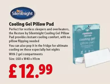 Comfort - Cooling Gel Pillow Pad