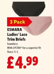 Esmara - Ladies' Lace Trim Briefs