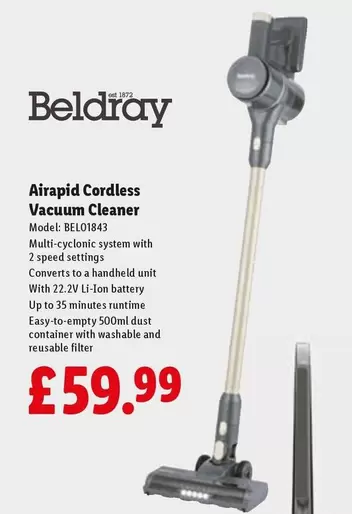 Beldray - Airapid Cordless Vacuum Cleaner