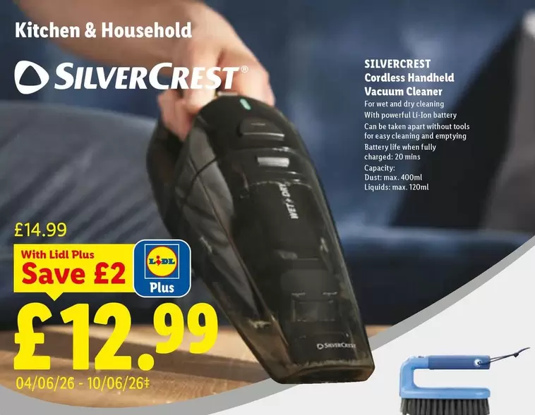Silvercrest - Cordless Handheld Vacuum Cleaner