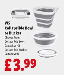 Collapsible Bowl or Bucket