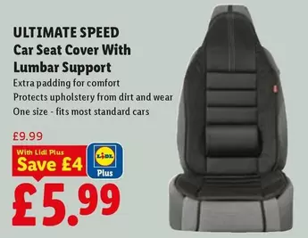Comfort - ULTIMATE SPEED Car Seat Cover With Lumbar Support