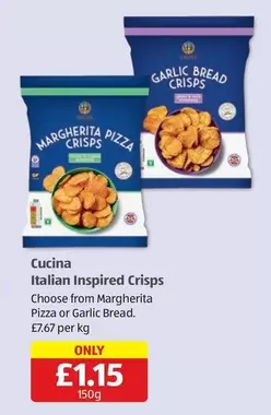 Margherita Pizza Crisps or Garlic Bread Crisps