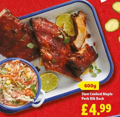 Slow Cooked Maple Pork Rib Rack