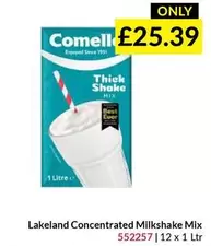 LAKELAND - Lakeland Concentrated Milkshake Mix 552257 | 12 x 1 Ltr