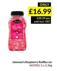 Jameson - Raspberry Ruffles Jar 443702 | 1 x 1.5kg