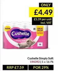 Cushelle - Simply Soft | 1 x 16 Pk