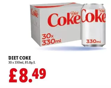 COKE - DIET 30 x 330ml