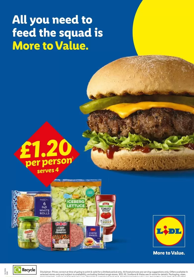 Lidl - Burger Meal Deal