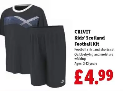 Crivit - Kids' Scotland Football Kit