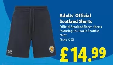 Adults' Official Scotland Shorts