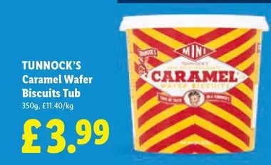 Tunnock's - Caramel Wafer Biscuits Tub