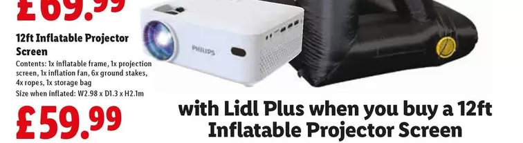 Philips - 12ft Inflatable Projector Screen