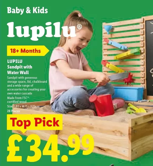 Lupilu Sandpit with Water Wall