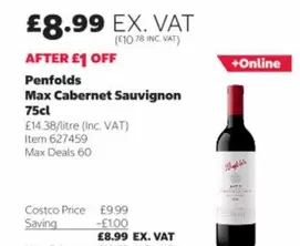 Cabernet Sauvignon - Max 75cl