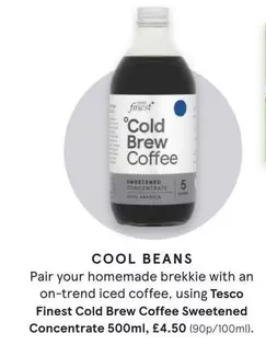 Tesco Finest - Cold Brew Coffee Sweetened Concentrate