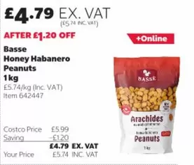 Honey Habanero Peanuts 1kg