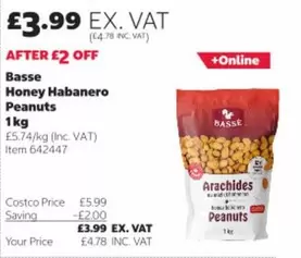 Honey Habanero Peanuts 1kg