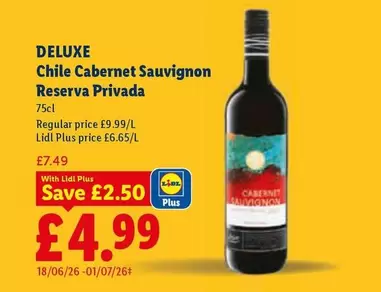 Deluxe - Chile Cabernet Sauvignon Reserva Privada