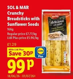 Sol - Crunchy Breadsticks with Sunflower Seeds