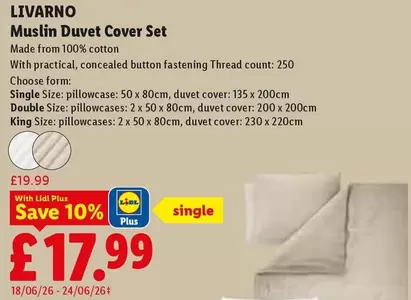 Livarno - Muslin Duvet Cover Set