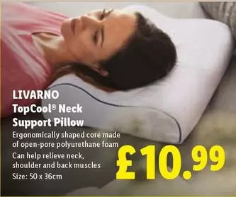 Livarno - TopCOOL Neck Support Pillow