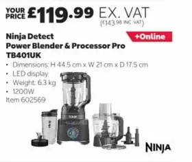 Ninja - Detect Power Blender & Processor Pro TB401UK