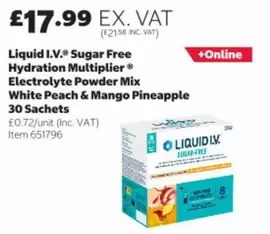 Mango - Sugar Free Hydration Multiplier Electrolyte Powder Mix