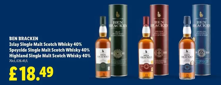 Highland - Islay Single Malt Scotch Whisky 40%, Speyside Single Malt Scotch Whisky 40%, Single Malt Scotch Whisky 40%