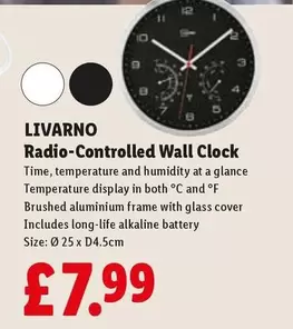 Livarno - Radio-Controlled Wall Clock