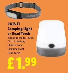 Crivit - Camping Light or Head Torch
