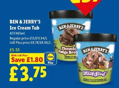 Ben & Jerry's - Ice Cream Tub