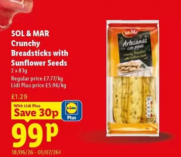 Sol - Crunchy Breadsticks with Sunflower Seeds