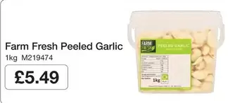 Farm Fresh Peeled Garlic 1kg M219474