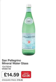 San Pellegrino - Mineral Water Glass