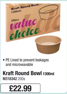 Kraft -  Round Bowl M318342 200s